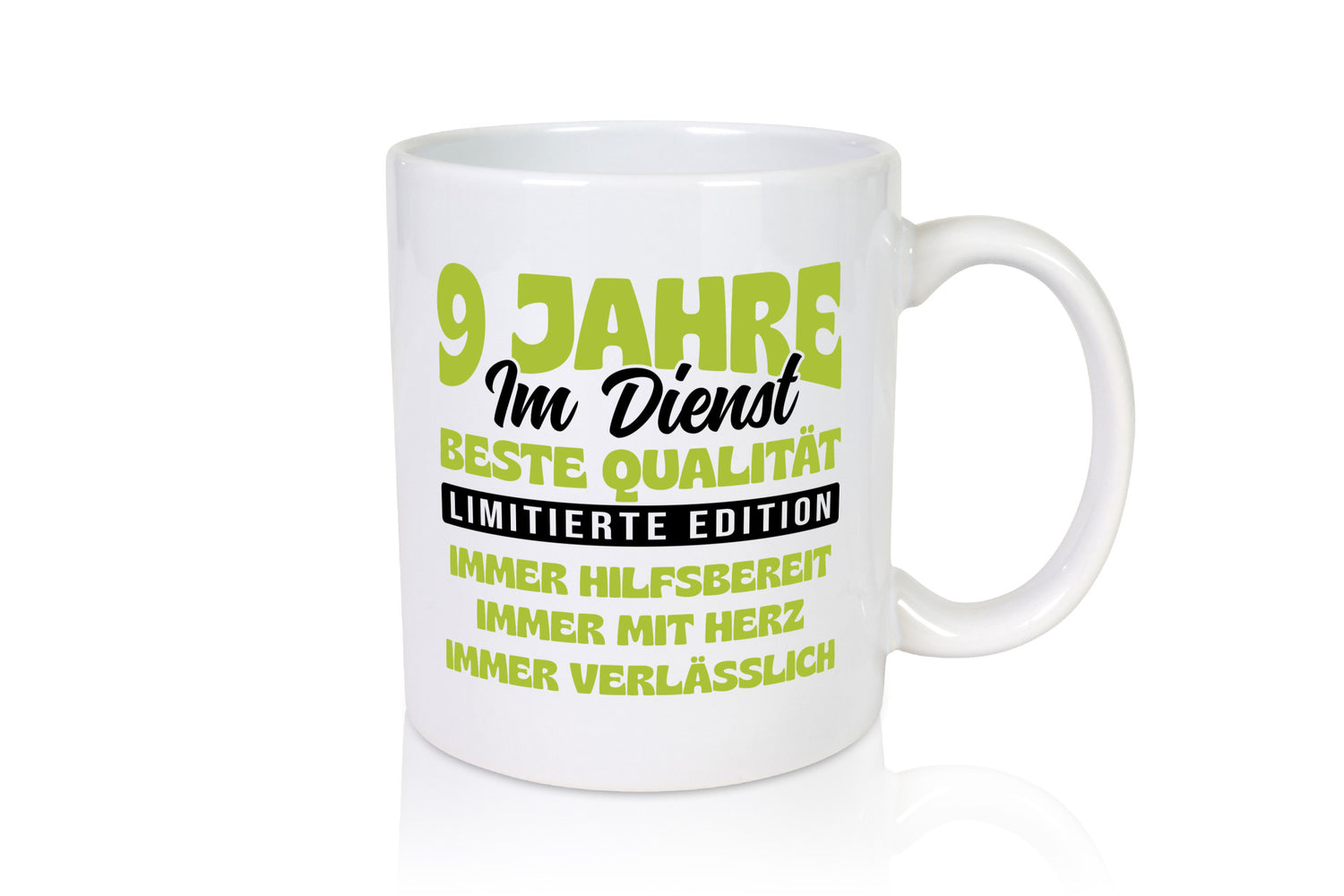 9 Jahre im Dienst | Jubiläum Arbeit v4 Geschenk Kollegen Büro lustiger Spruch