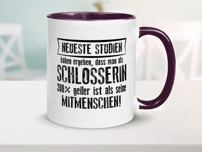 Neuste Studien: Schlosserin | Schlosserei Geschenkidee Humor Tasse