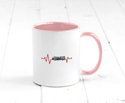 Herzschlag | Feuerwehrfahrzeug Feuerwehr Humor Geschenkidee Tasse