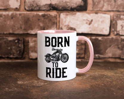 Born to ride | Biker Tasse Motorradfahrer Motorrad lustiger Spruch Geschenk