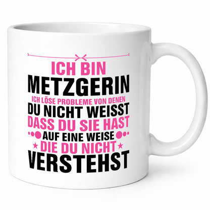 Löse Probleme: Metzgerin | Fleischerin v2 lustig Humor Geschenkidee Geschenk