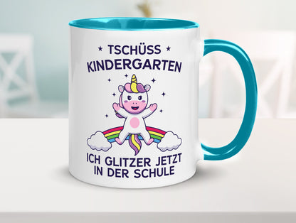 Kindergarten, jetzt Schule | Einhorn Geschenk Humor Geschenkidee lustiger Tasse