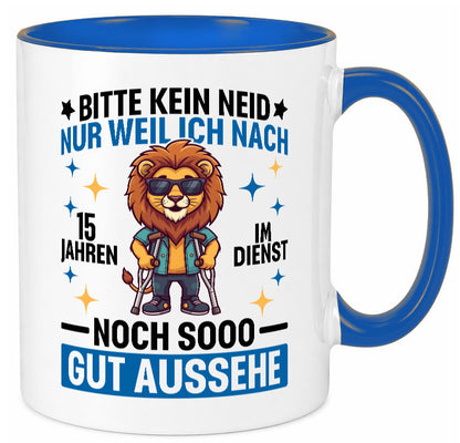 15 Jahre im Dienst | Arbeitsjubiläum Arbeit lustig Kollegen Büro Geschenk Tasse