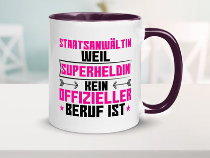 Superheldin Staatsanwältin | Anwältin Humor Geschenkidee Tasse