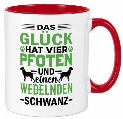 Das Glück hat 4 Pfoten | Hundeliebhaber Ich liebe Hunde Geschenk Tierliebhaber