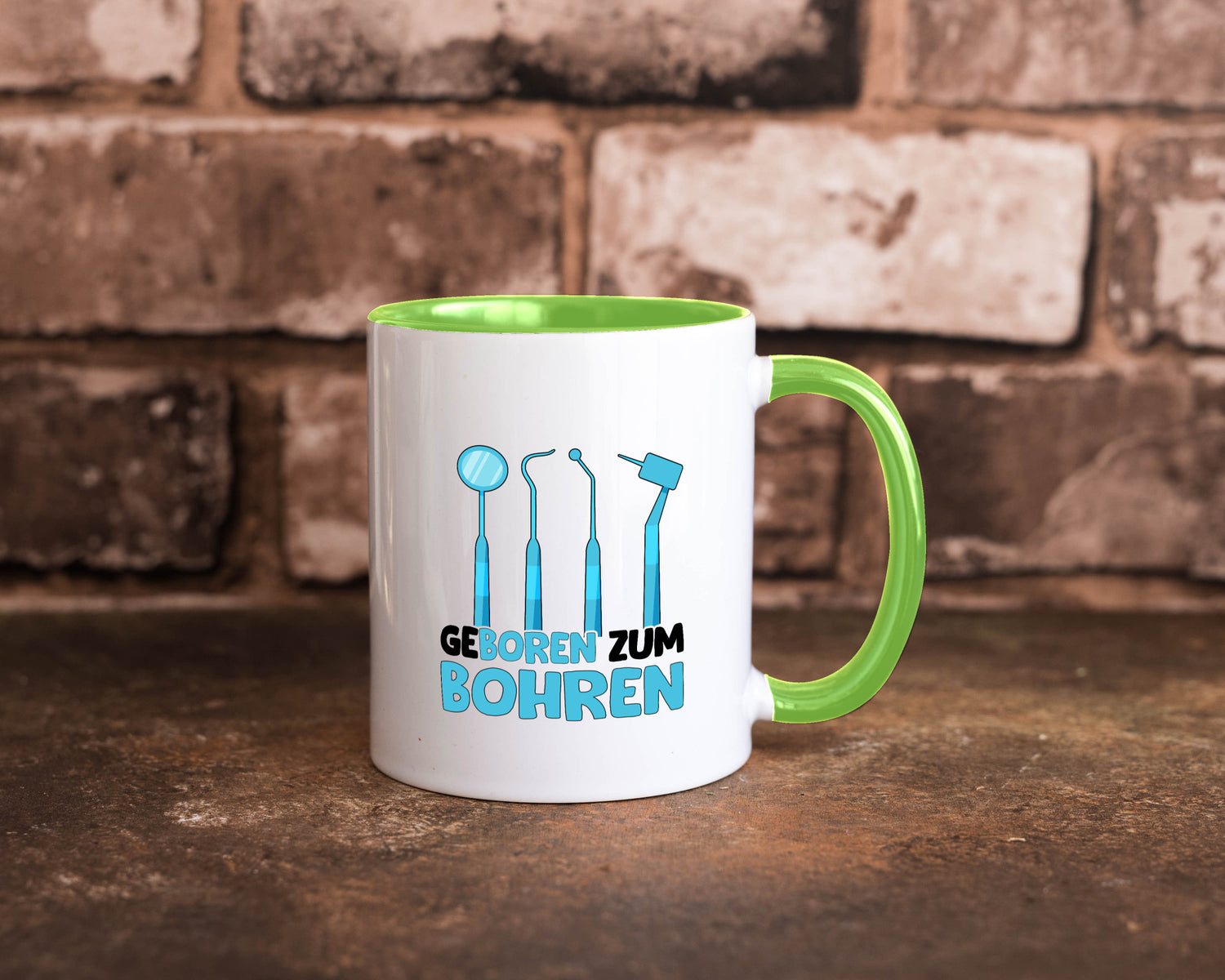 Geboren zum Bohren | Zahnarzthelferin Zahnarzt lustiger Spruch Geschenk Humor