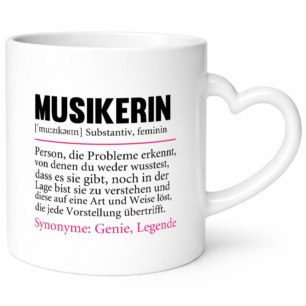 Musikerin | Spruch Musik Musikantin Humor v2 Geschenkidee Tasse