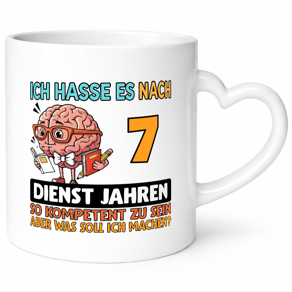 7 Dienstjahre | Arbeit Kompetent lustig Kollegen Büro Geschenk Tasse