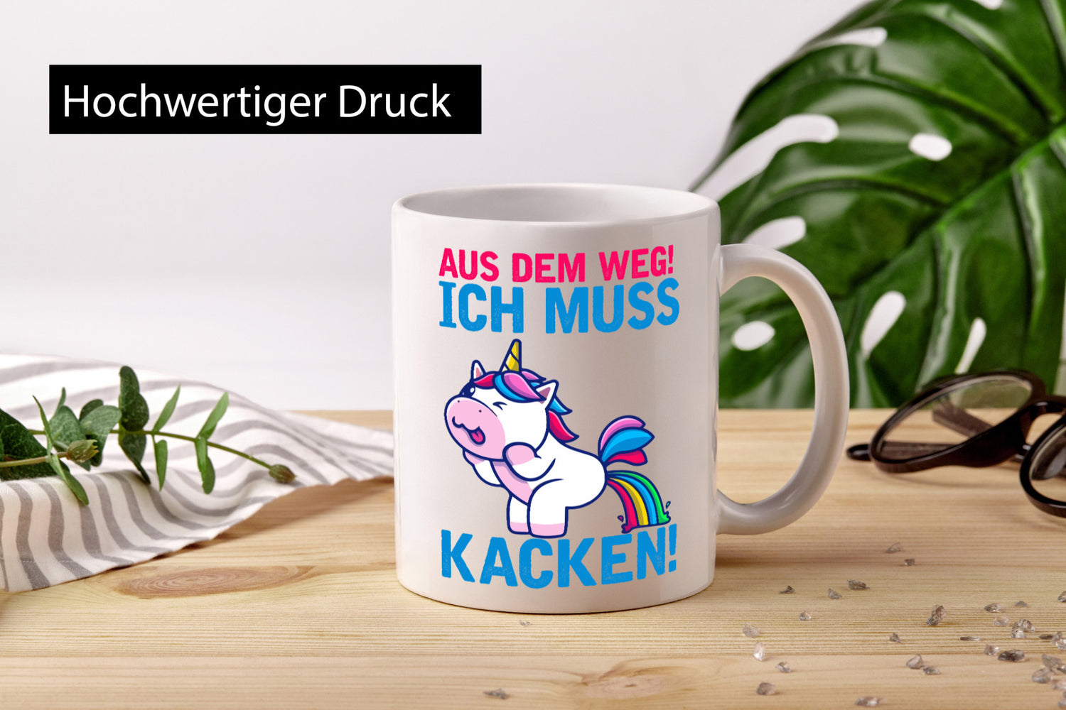 Aus dem weg ich muss Kacken | Einhorn Pupsen lustig Humor Geschenkidee Geschenk