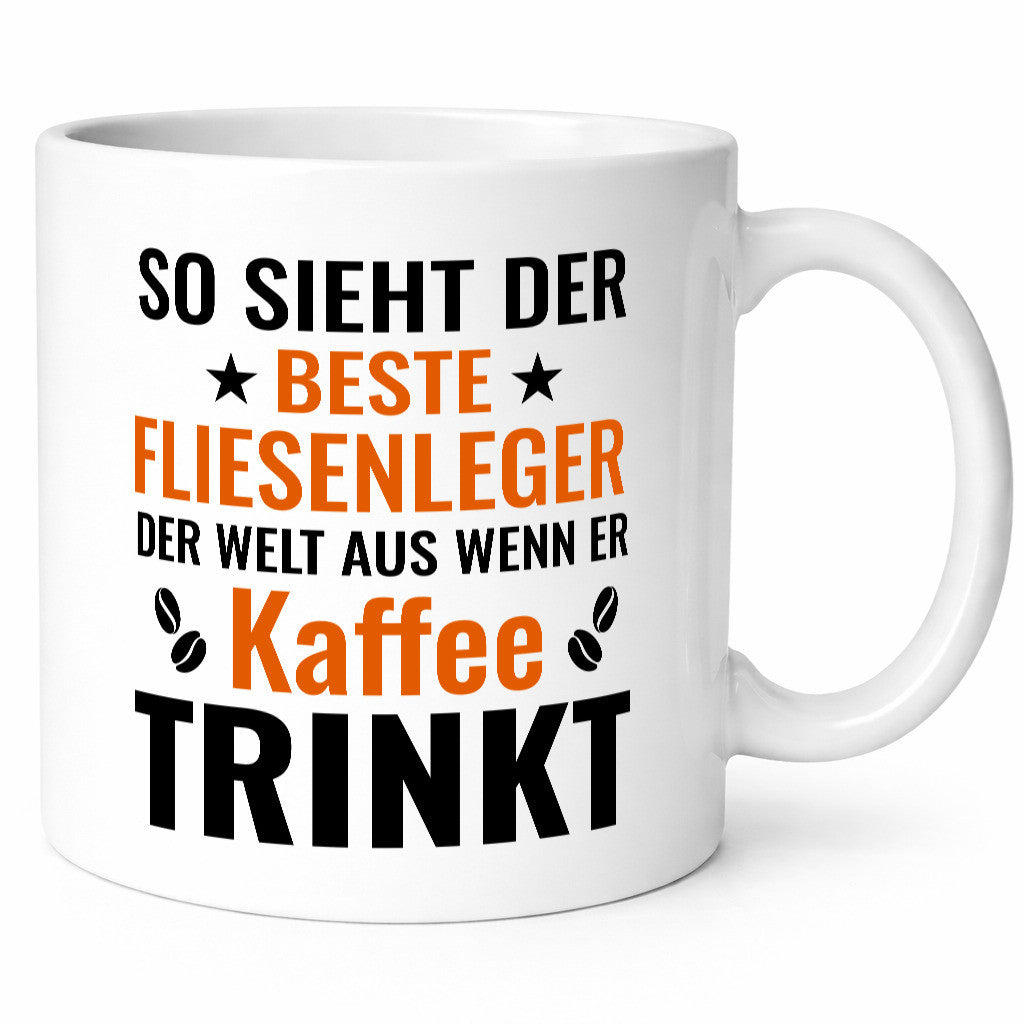 Kaffee trinkt: Fliesenleger | Fliesenlegen Bau lustig Humor Geschenkidee