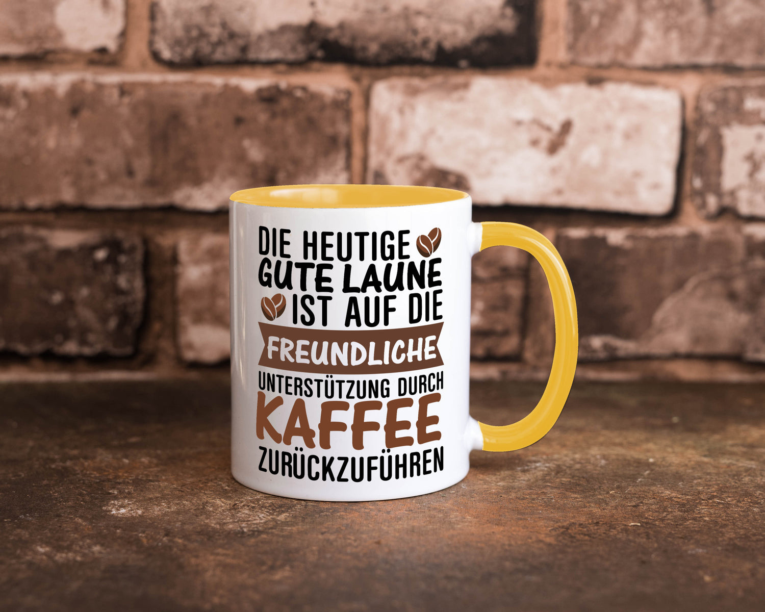 Unterstützung durch Kaffee | Kaffeliebhaber gute Laune Geschenk Humor