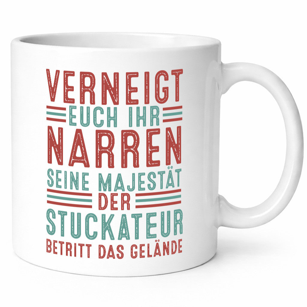 Verneigt euch: Stuckateur | Innenausbau Beruf Humor Arbeit Kollegen Büro