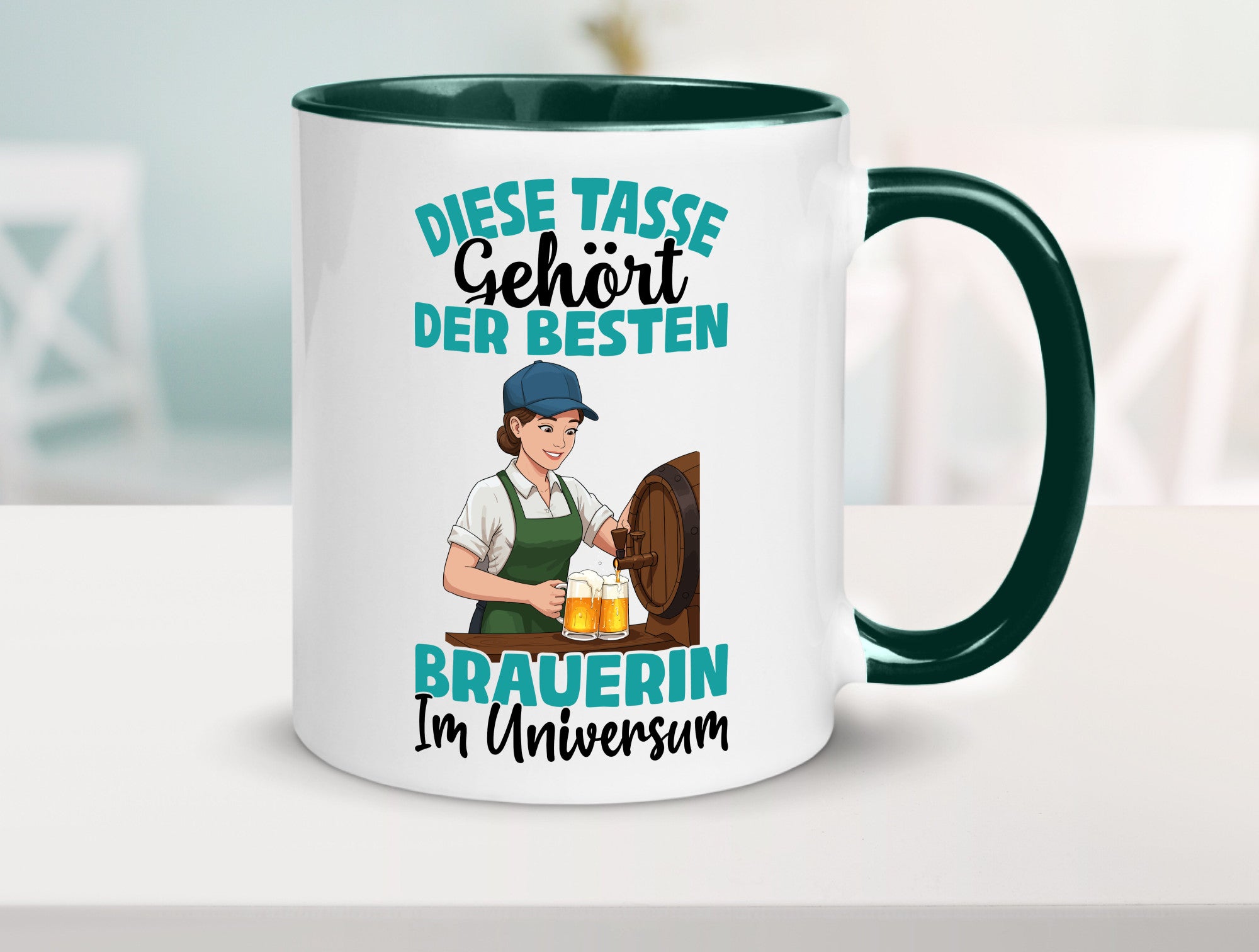 Im Universum: Brauerin | Bier Brauerei lustiger Spruch Geschenk Humor