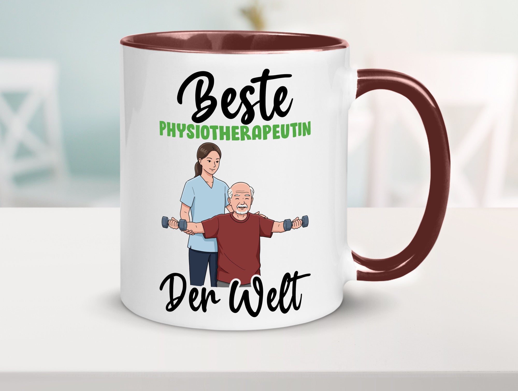 Beste Physiotherapeutin v3 lustig Humor Geschenkidee Geschenk Tasse