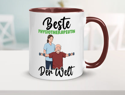 Beste Physiotherapeutin v3 lustig Humor Geschenkidee Geschenk Tasse