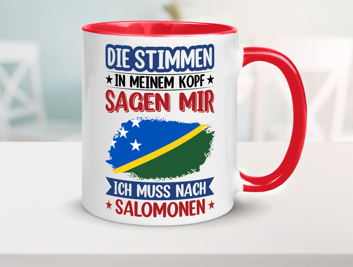 Salomonen | Urlaub Stimmen in meinem Kopf Traumland v2 Humor Geschenkidee Tasse