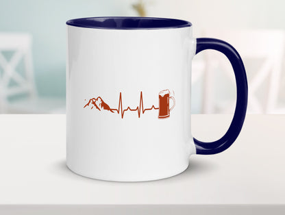 Berge und Bier | Wandern Wanderer Biertrinken Geschenkidee Humor Tasse