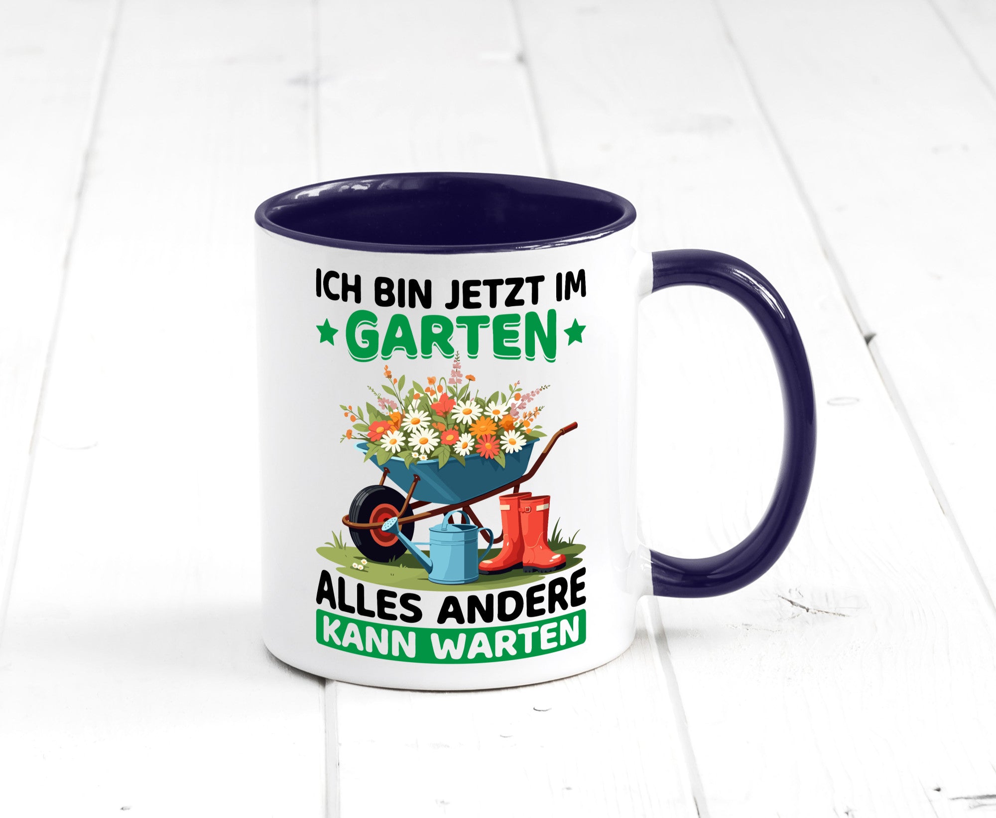 Im Garten alles andere kann warten | Gärtner Gartenarbeit Geschenk Arbeit