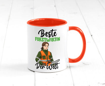 Beste Forstwirtin | Forst Wirtin v2 lustig Humor Geschenkidee Geschenk Tasse