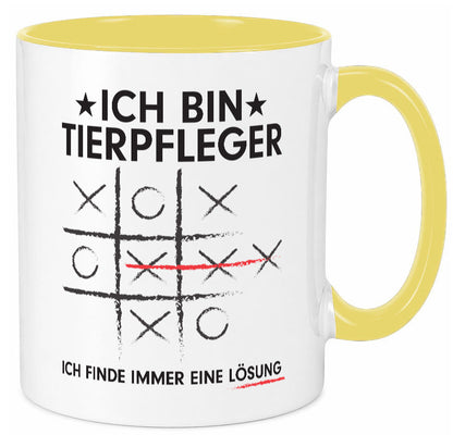 Löse Probleme: Tierpfleger | Pflegeberuf Tierheim v3 lustiger Spruch Geschenk Tasse