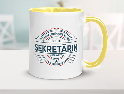 Geprüft und sicher: Sekretärin | Büro Geschenk Arbeit Kollegen lustiger Spruch