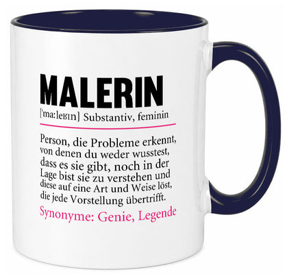 Malerin | Spruch Beruf lustig Malerinnen Humor Arbeit Kollegen Büro