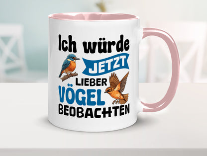 Vögel beobachten | Vogel lustig Humor Geschenkidee Geschenk Tasse