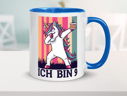 9 Geburtstag | Einhorn Damping Mädchen Humor Geschenkidee Tasse