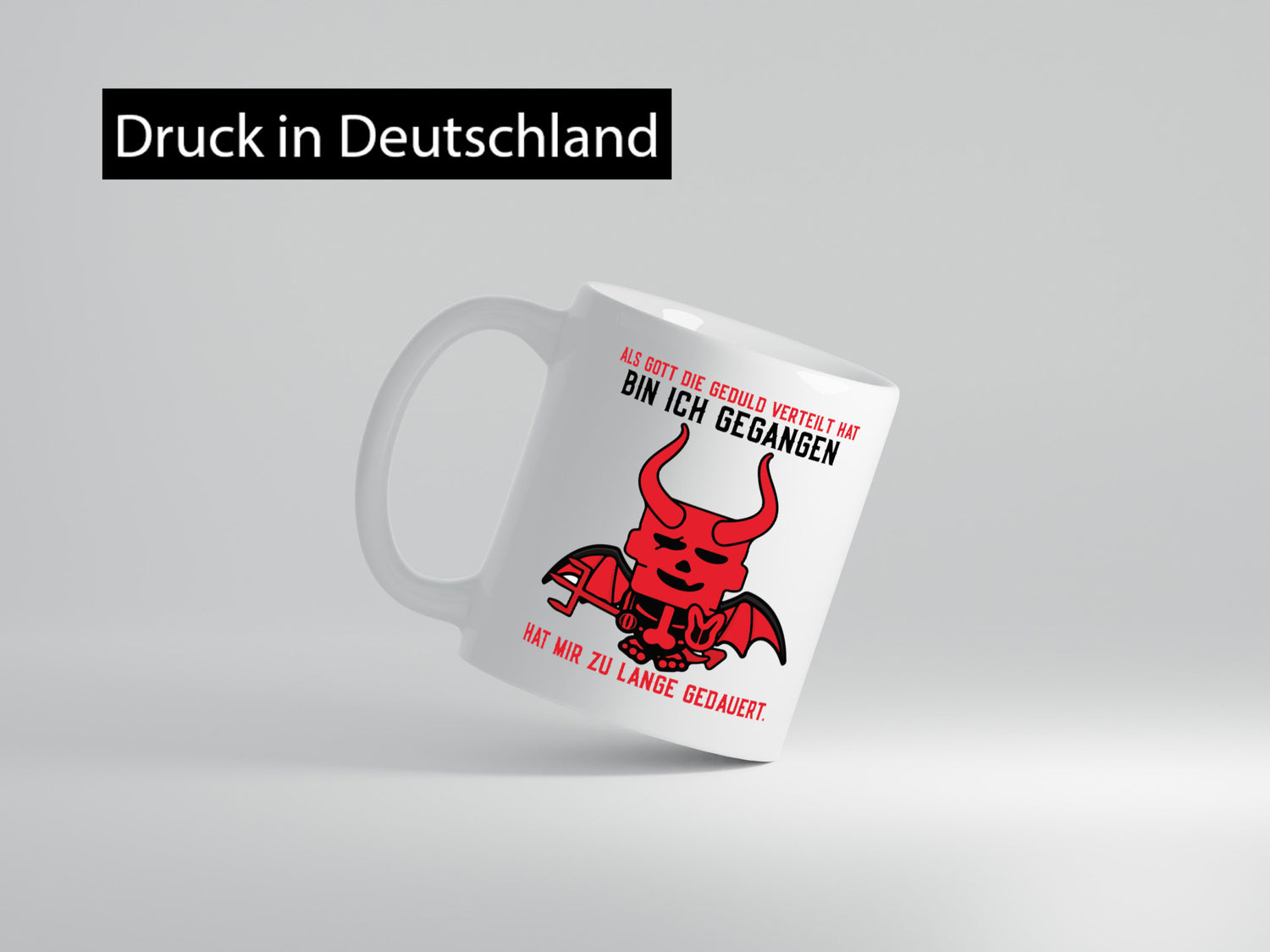 Als Gott die Geduld verteilt hat | Teufel Comic Ungeduldig lustig Humor