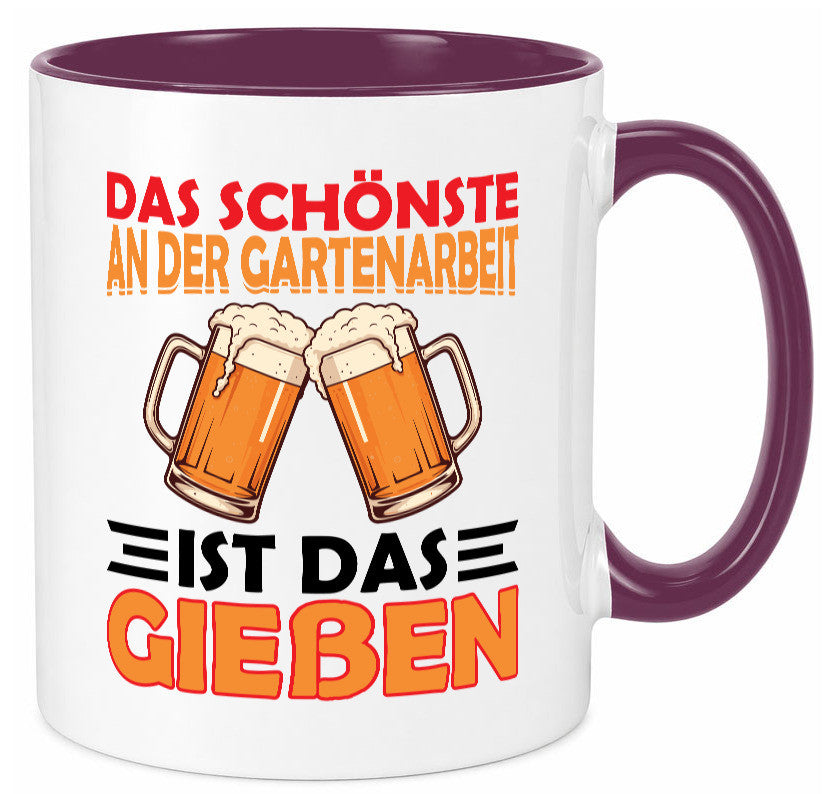 Das schönste an gartenarbeit ist Gießen | Biertrinker Geschenkidee Arbeit