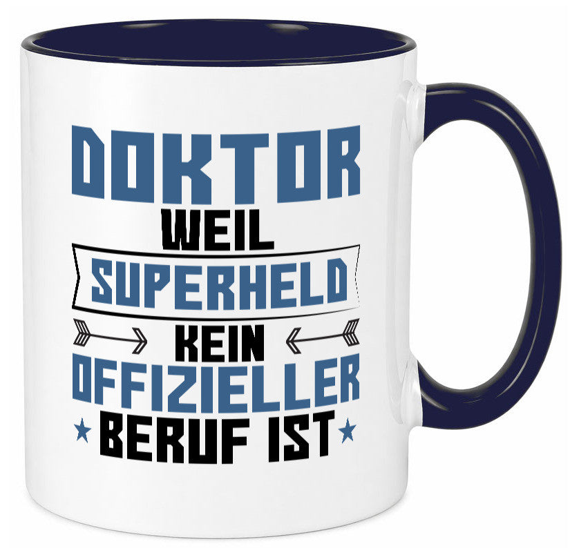 Superheld Doktor | Doktorand Doktortitel lustiger Spruch Geschenk Humor Tasse