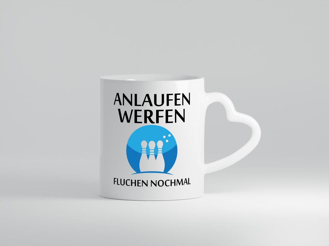 Anlaufen werfen fluchen nochmal | Bowling Sport Geschenk Humor Geschenkidee