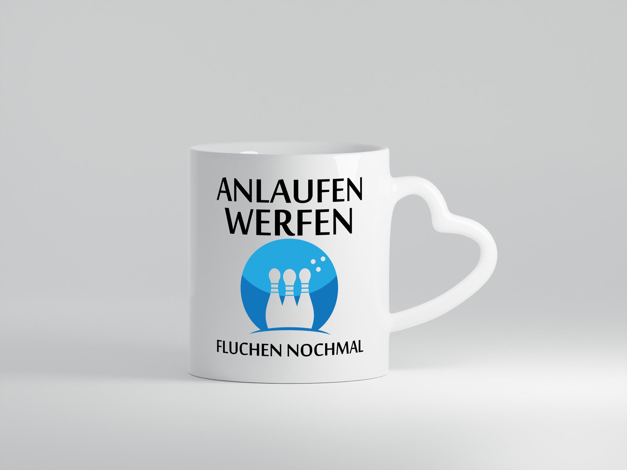 Anlaufen werfen fluchen nochmal | Bowling Sport Geschenk Humor Geschenkidee