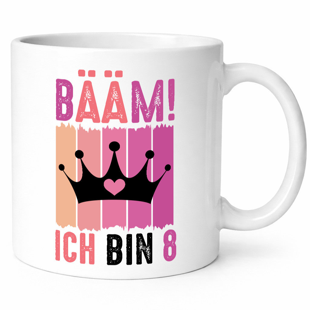8. Geburtstag | 8 Jahre Bääm ich bin Krone lustig Geschenkidee Geschenk Tasse