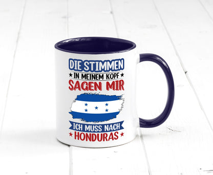 Honduras | Urlaub Stimmen in meinem Kopf Traumland Geschenkidee Humor Tasse