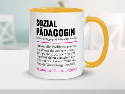 Sozialpädagogin | Spruch lustig Humor Pädagogin v2 Geschenkidee Geschenk Tasse