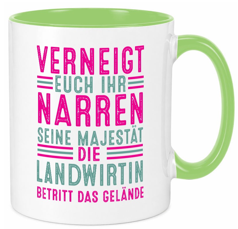 Verneigt euch: Landwirtin| Bäuerin | Landwirtschaft Geschenkidee Humor Tasse