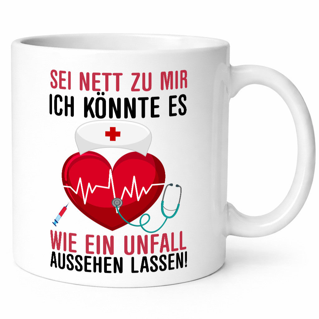 Sei nett zu mir | Krankenschwester Arzt Klinik Spritze lustig Humor