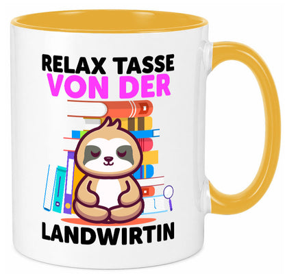 Relax Tasse: Landwirtin| Bäuerin | Landwirtschaft Geschenk Humor Geschenkidee