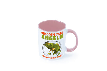 Geboren zum Angeln | Angler Tasse Fischer Spruch Humor Geschenkidee