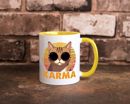 Vintage Katze | Karna Coole lustiger Spruch Geschenk Tierliebhaber Humor Tasse