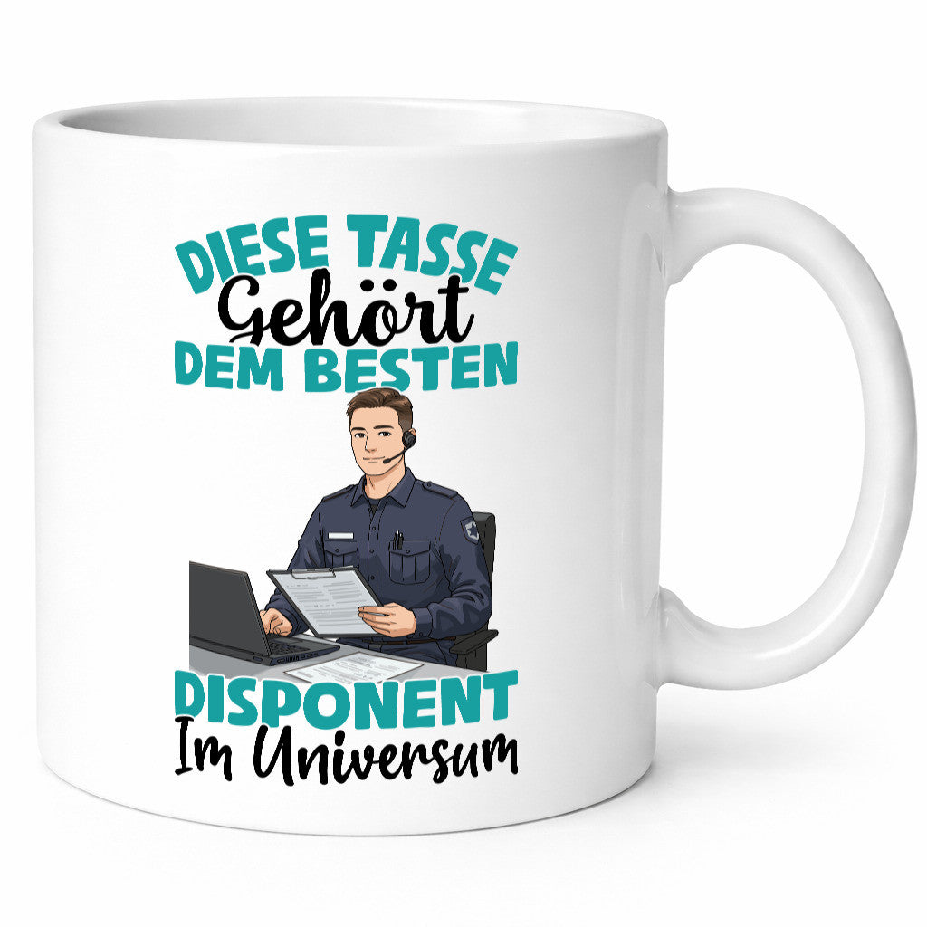 Im Universum: Disponent | Zuteiler Humor Geschenkidee Tasse