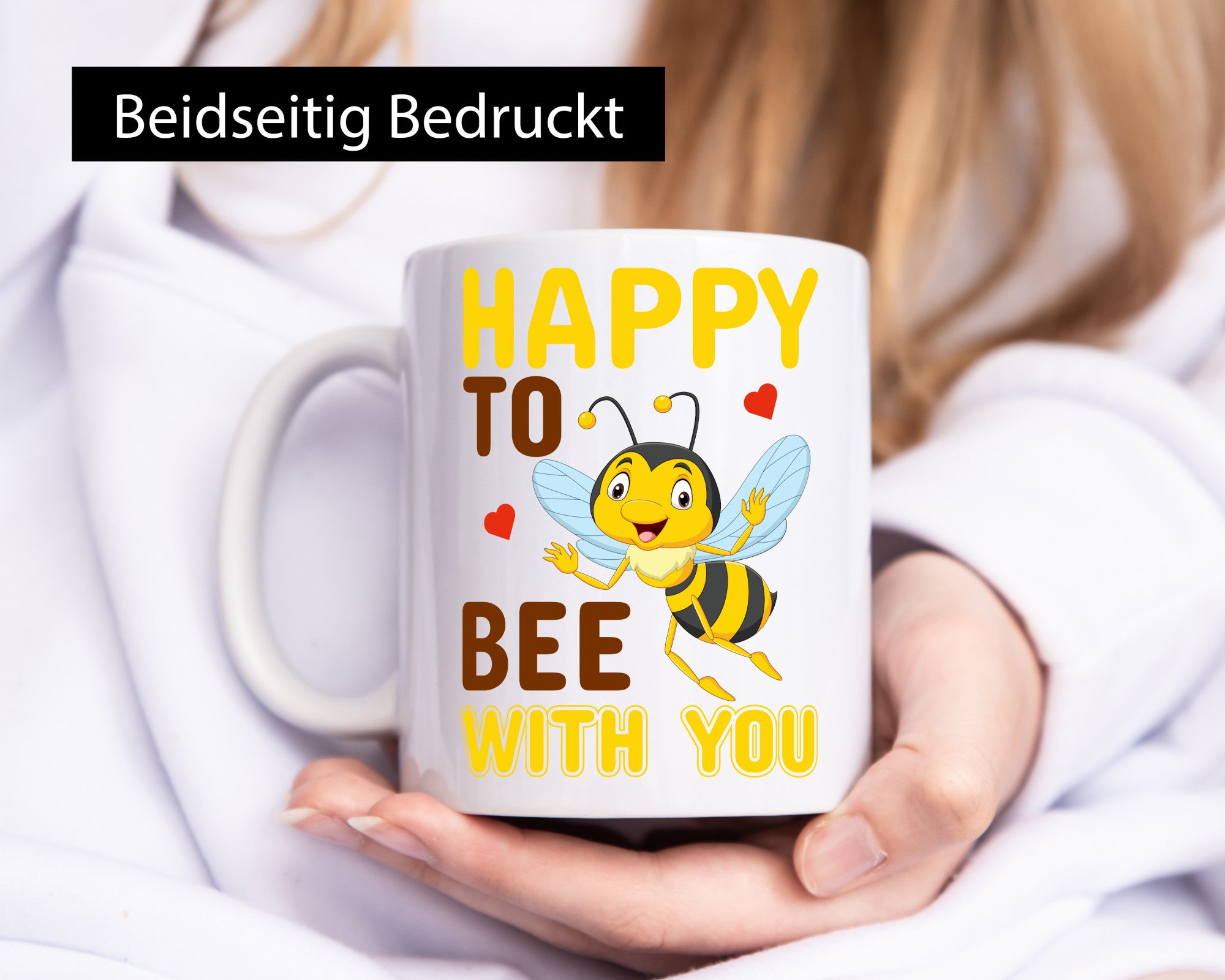 Happy Bee | Beziehung Tasse Freundschaft Bienen Humor Geschenkidee