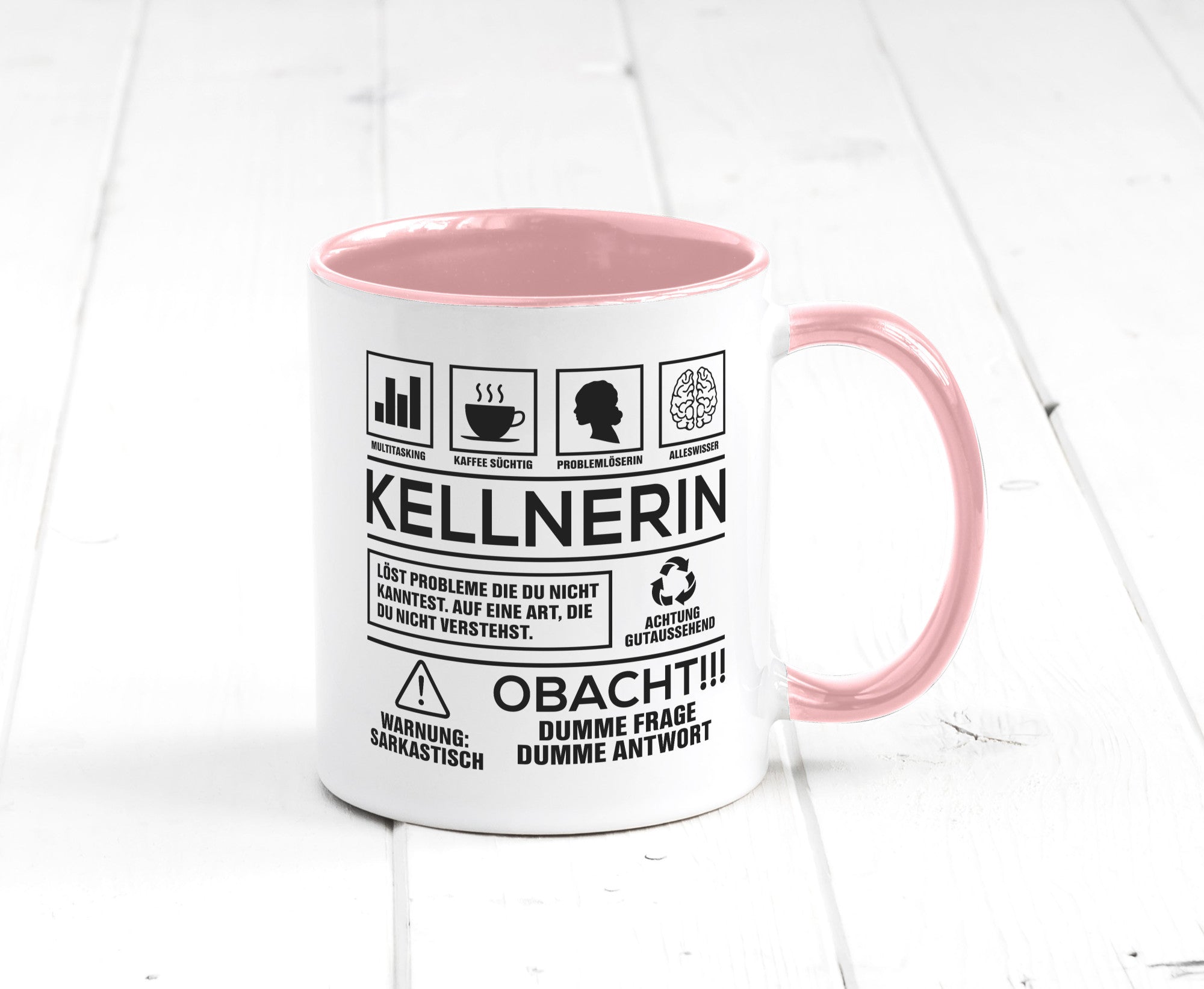 Achtung Probleme Kellnerin | Beruf kellnern Bedienung lustiger Spruch Geschenk