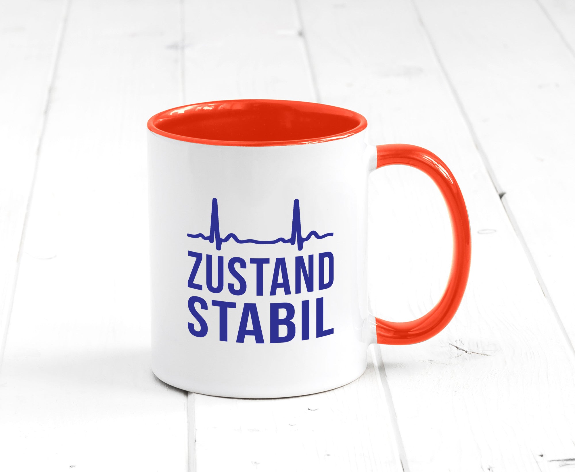 Zustand stabil | Herzschlag v2 Geschenk Humor Geschenkidee lustiger Spruch Tasse