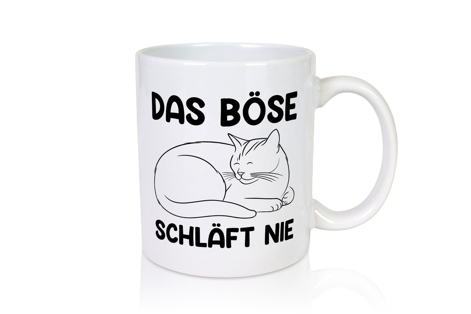 Das Böse schläft nie | Katze Frauen Geschenkidee Tierliebhaber Humor Tasse