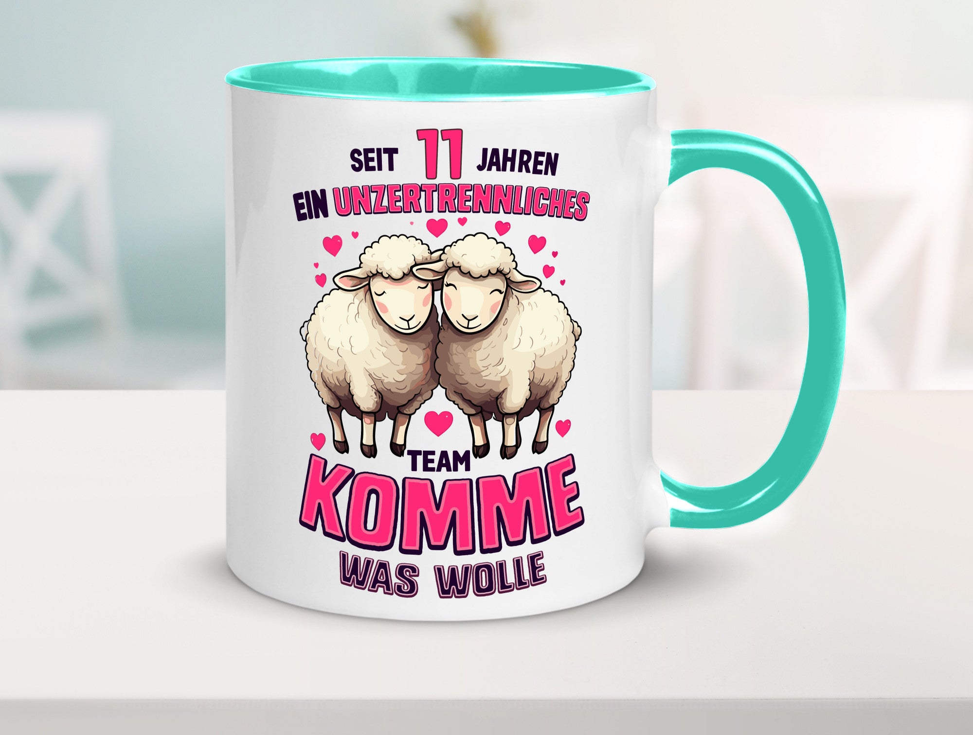 11 Jahre Verheiratet | ein Team Ehepaar v2 Humor Geschenkidee Tasse