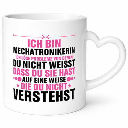 Löse Probleme: Mechatronikerin | KFZ Werkstatt v2 Humor Geschenkidee Tasse