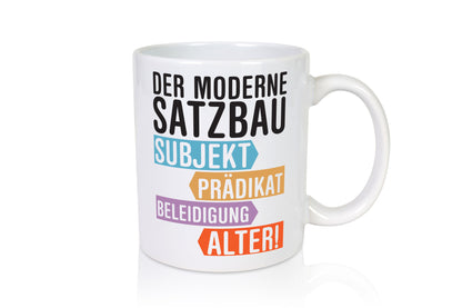 Moderner Satzbau | Lehrer Lehrerin Kollege lustig Arbeit Kollegen Büro Geschenk