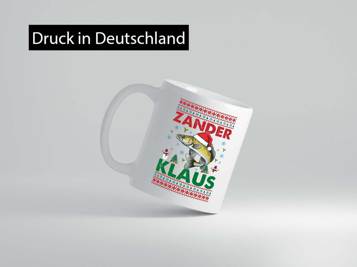 Zander Klaus | Ugly Christmas Angler Angeln v2 Geschenk Humor Geschenkidee